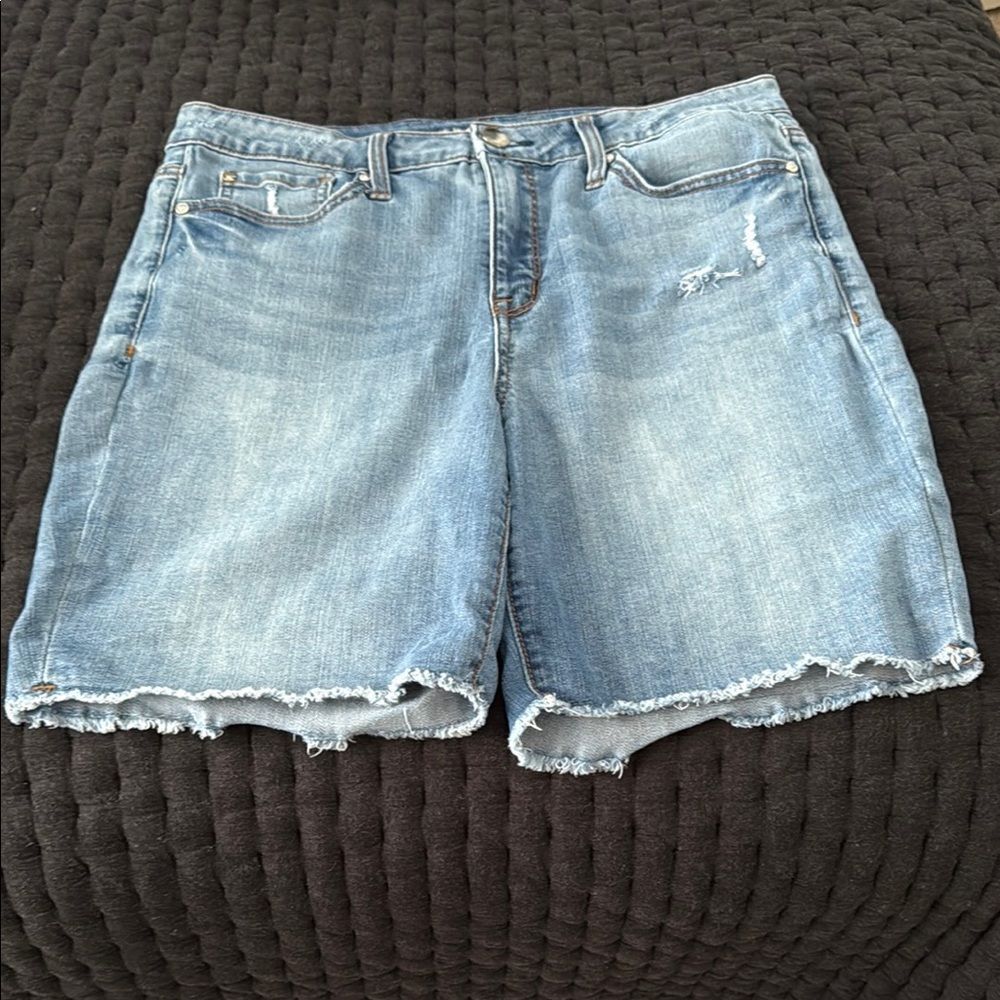 Women's Seven 7 Blue Denim Bermuda Shorts